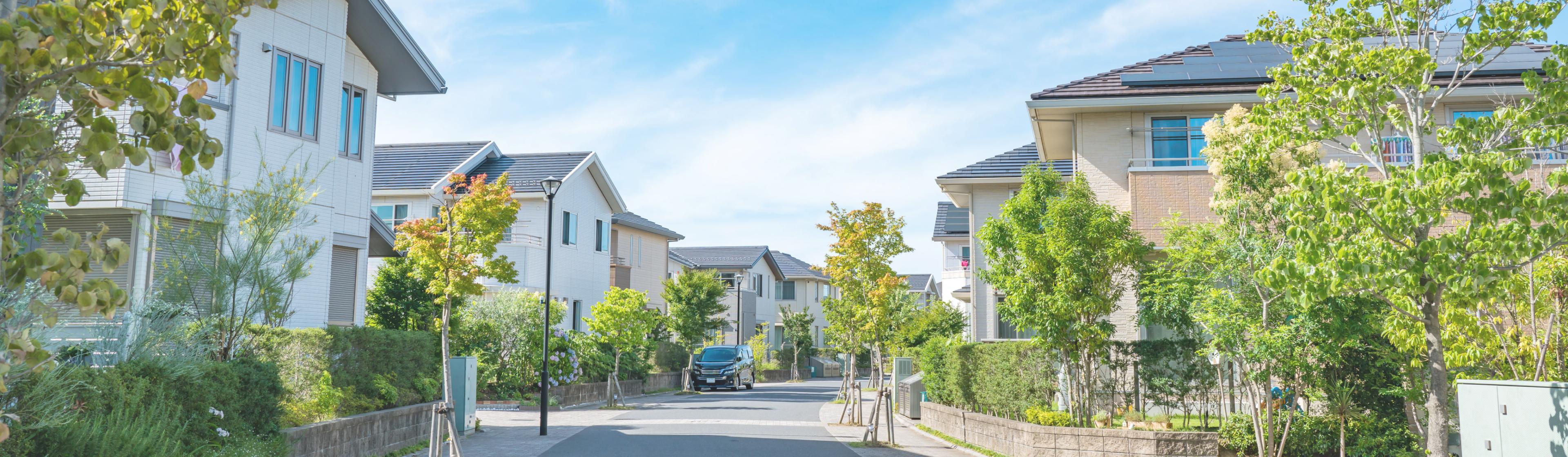 閑静な住宅街の様子